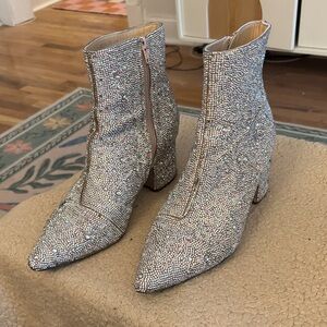 Betsy Johnson Kyla Rhinestone Ankle Boots